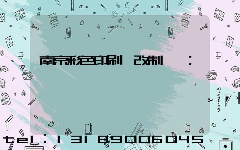 南京彩色印刷廠改制細節