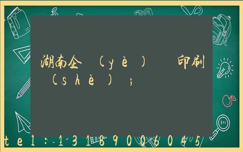 湖南企業(yè)畫冊印刷設(shè)計
